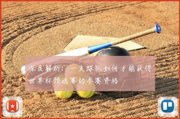 深度解析：一支球队如何才能获得世界杯预选赛的参赛资格